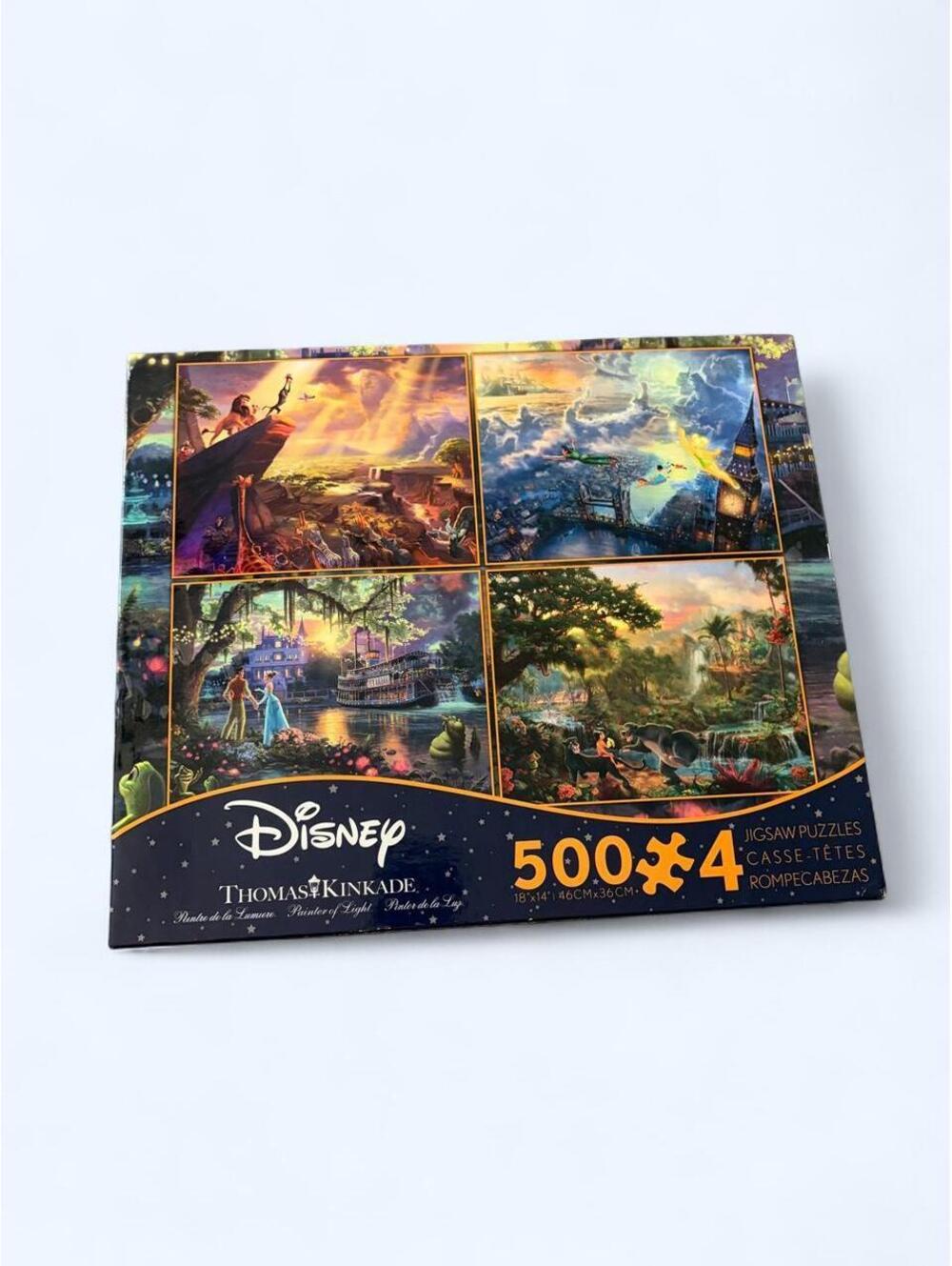 Disney Thomas Kinkade 4x500 Piece Jigsaw Puzzle Set - Multi-Color